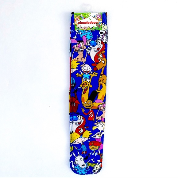 🆕 Nickelodeon 90s Cartoons Nicktoons Crew Socks - Picture 2 of 10